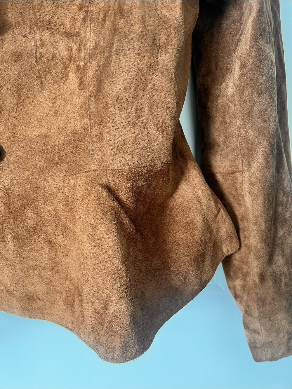 Zara Brown Suede Button-Down Jacket - Picture 13 of 13